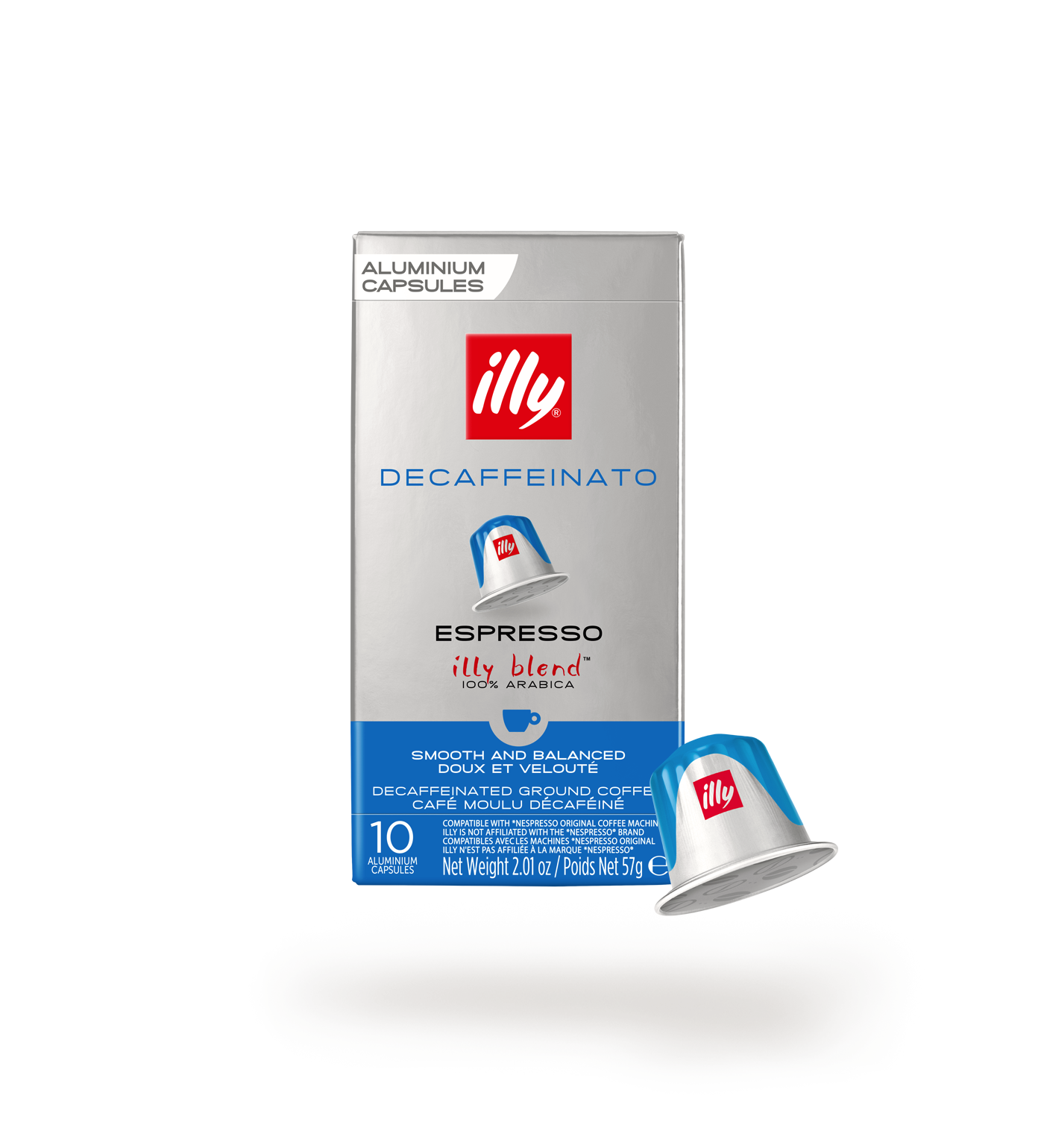 ILLY Espresso Decaffeinato - 10 Aluminum Capsules
