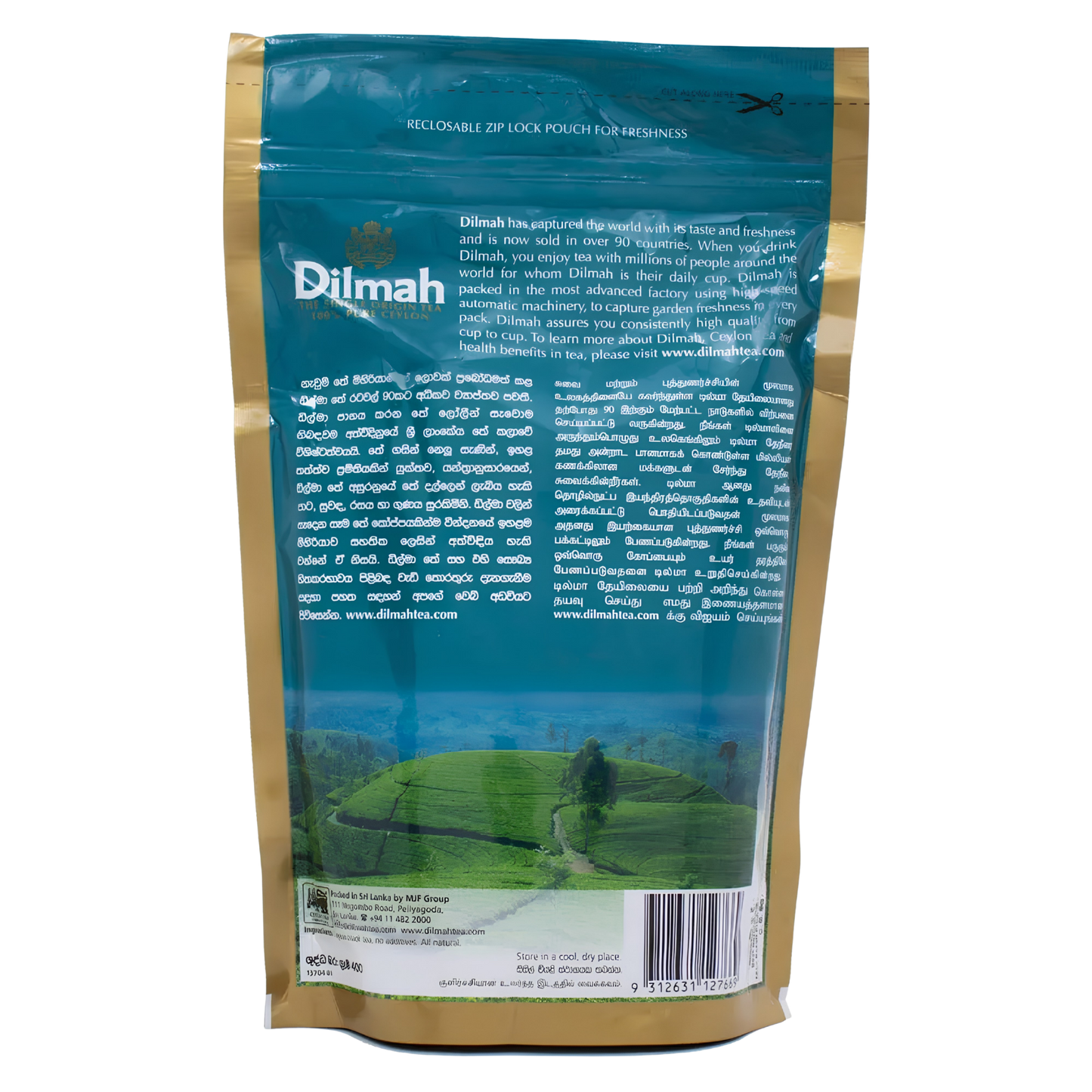 Dilmah Premium Ceylon Tea BOPF 400g Loose Black Tea Premium Stand Alone Pouch