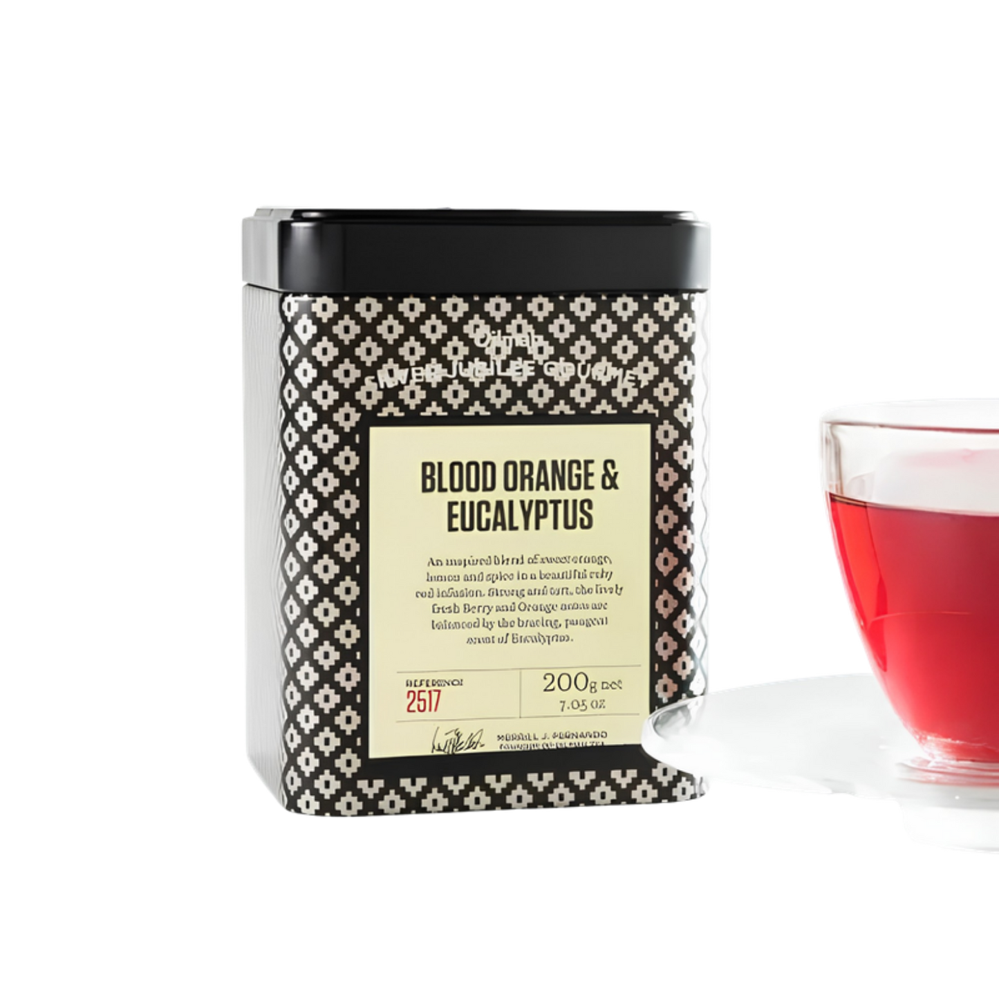 Dilmah Silver Jubilee Gourmet Blood Orange & Eucalyptus Tea – 200g tin caddy