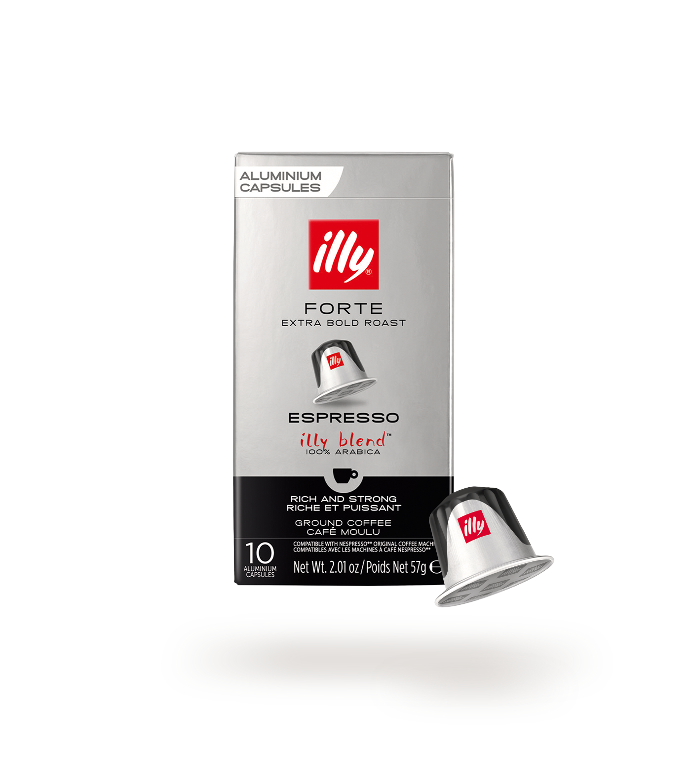 ILLY Espresso Forte Extra Bold Roast - 10 Aluminum Capsules