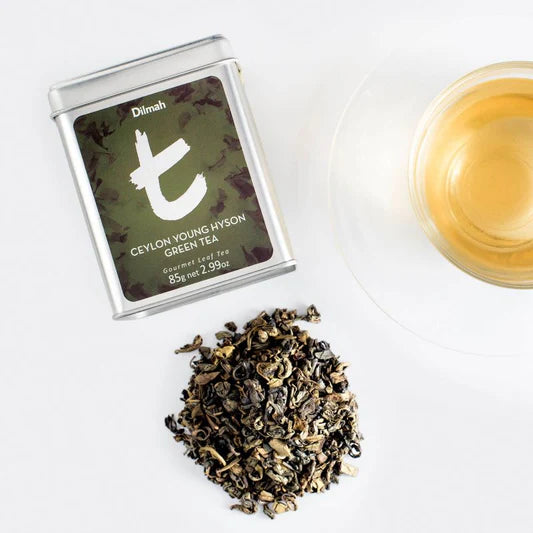 Dilmah t-Series Ceylon Young Hyson Green Tea Tin Caddy-85g (Tea Bags)