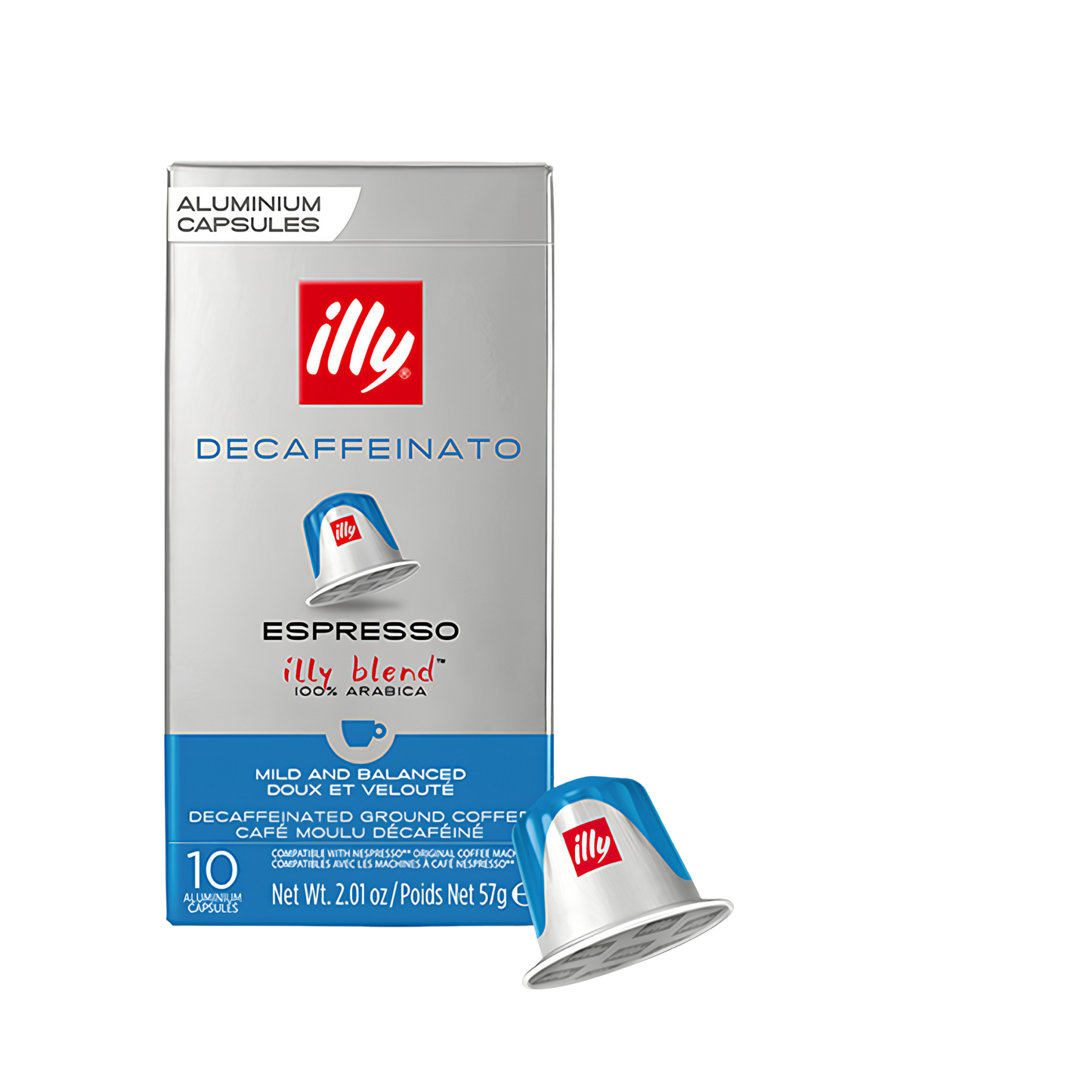ILLY Espresso Decaffeinato - 10 Aluminum Capsules