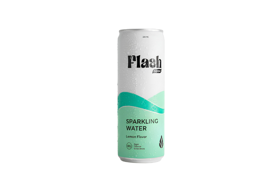 Flash Soda Sparkling Water Lemon 250ml - Per box 24pcs