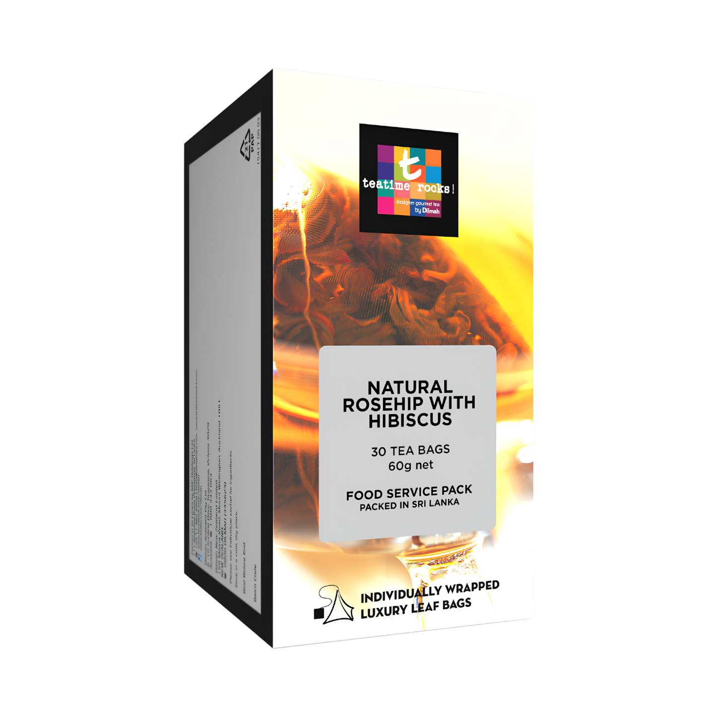 Dilmah t-series Natural Rosehip with Hibiscus – 30 teabags (per pack)