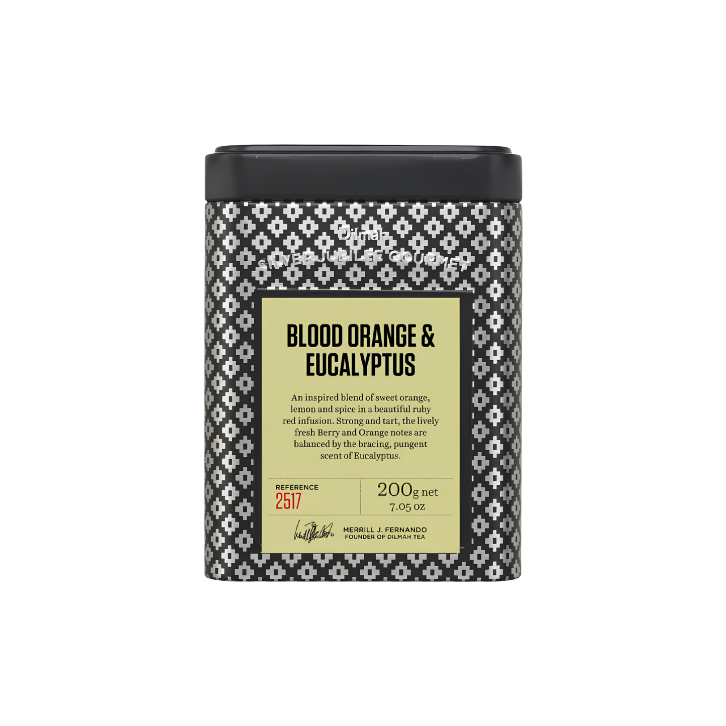 Dilmah Silver Jubilee Gourmet Blood Orange & Eucalyptus Tea – 200g tin caddy