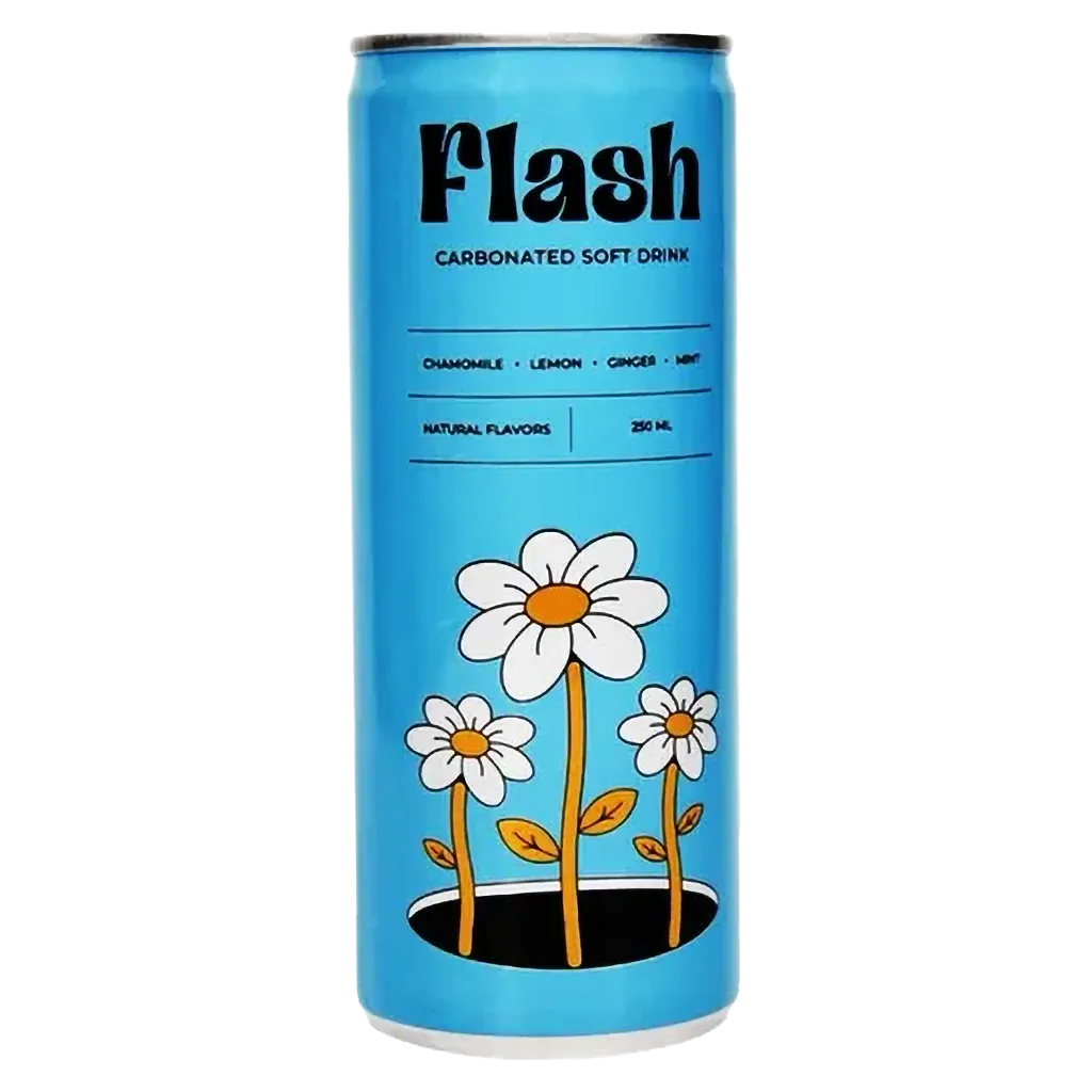 Flash Carbonated Soft Drink(Chamomile, Lemon, Ginger And Mint) - Per box