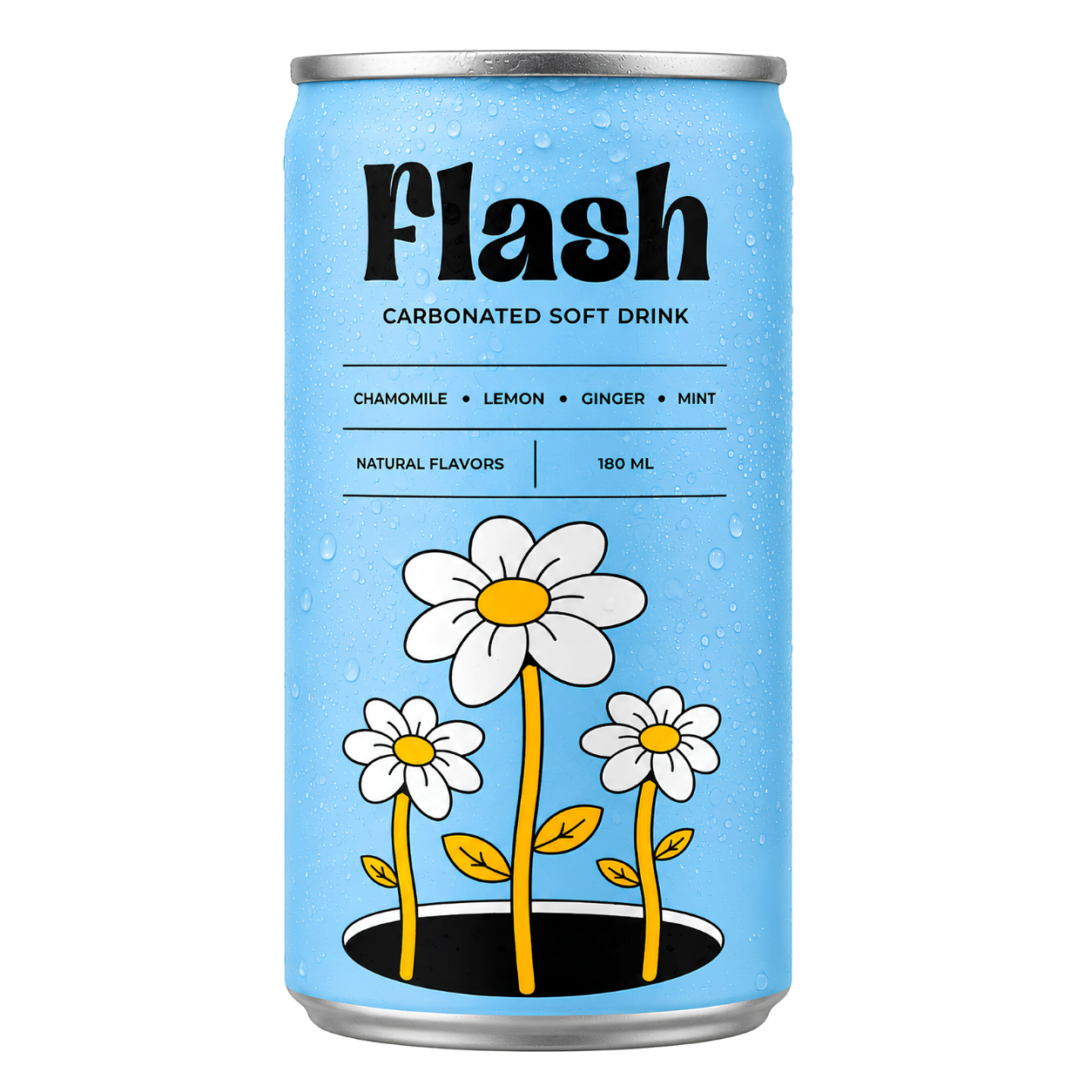 Flash Carbonated Soft Drink(Chamomile, Lemon, Ginger And Mint) - Per box