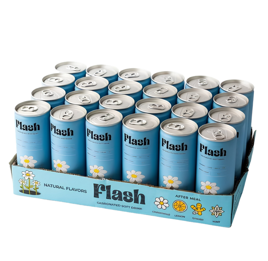 Flash Carbonated Soft Drink(Chamomile, Lemon, Ginger And Mint) - Per box