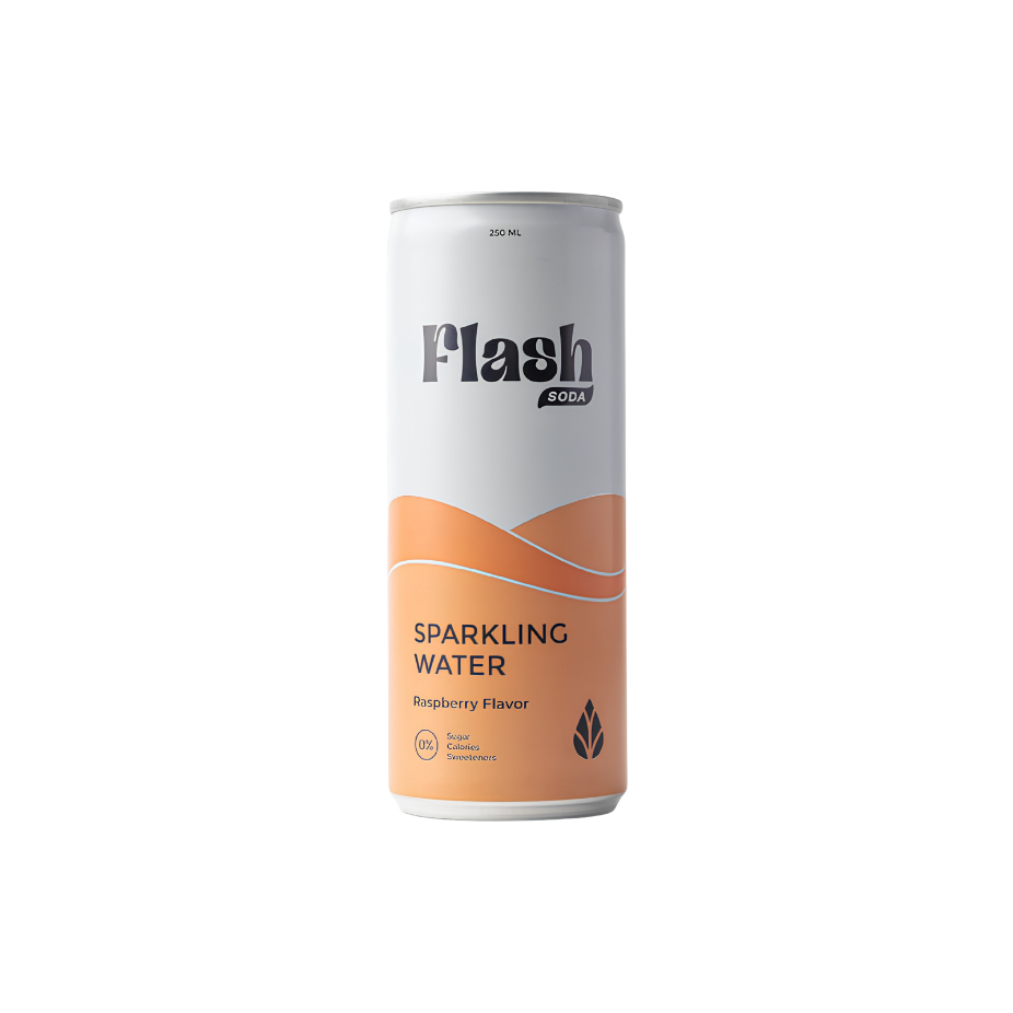Flash Soda Sparkling Water Raspberry 250ml - Per box 24pcs